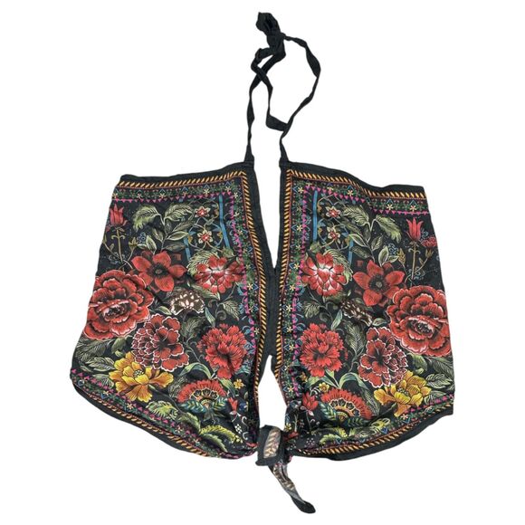 Natural Life Floral Bandana Scarf Style Halter Blouse Size Medium - Picture 7 of 8